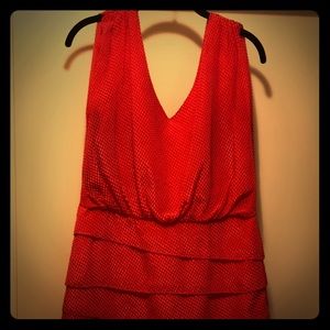 Orangish Pink above the knee Dress